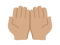 Palms Up Together Medium Skin Tone