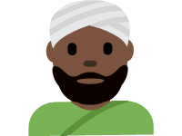 Person Wearing Turban Dark Skin Tone