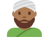 Person Wearing Turban Medium Dark Skin Tone