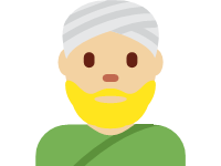 Person Wearing Turban Medium Light Skin Tone
