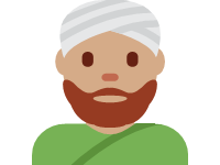 Person Wearing Turban Medium Skin Tone