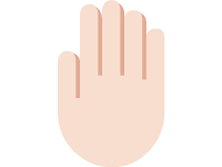 Raised Back of Hand Light Skin