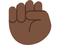 Raised Fist Dark Skin Tone