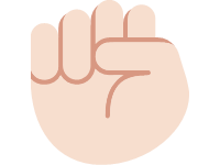 Raised Fist Light Skin Tone