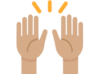 Raising Hands Medium Skin Tone
