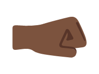 Right Facing Fist Dark Skin Tone