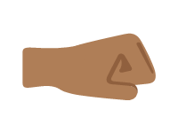 Right Facing Fist Medium Dark Skin Tone