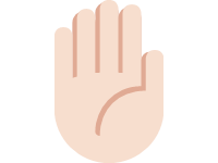 Rised Hand Light Skin Tone
