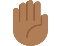 Rised Hand Medium Dark Skin Tone