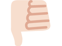 Thumbs Down Light Skin Tone