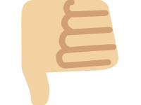Thumbs Down Medium Light Skin Tone