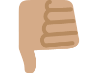 Thumbs Down Medium Skin Tone