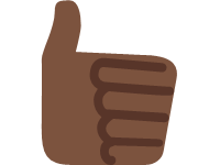 Thumbs Up Dark Skin Tone