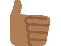 Thumbs Up Medium Dark Skin Tone