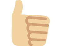 Thumbs Up Medium Light Skin Tone