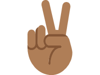 Victory Hand Medium Dark Skin Tone