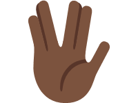 Vulcan Salute Dark Skin Tone