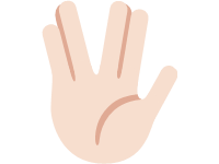 Vulcan Salute Light Skin Tone