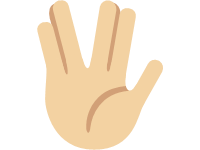 Vulcan Salute Medium Light Skin Tone