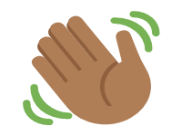 Waving Hand Medium Dark Skin Tone