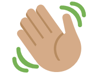 Waving Hand Medium Skin Tone