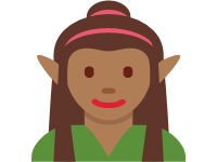 Woman Elf Medium Dark Skin Tone