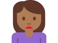 Woman Frowning Medium Dark Skin Tone
