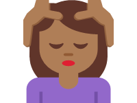 Woman Getting Massage Medium Dark Skin Tone