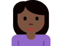 Woman Pouting Dark Skin Tone
