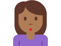 Woman Pouting Medium Dark Skin Tone