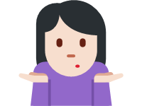 Woman Shrugging Light Skin Tone
