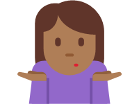 Woman Shrugging Medium Dark Skin Tone