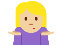 Woman Shrugging Medium Light Skin Tone