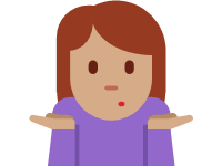 Woman Shrugging Medium Skin Tone
