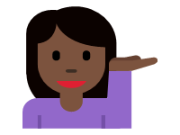 Woman Tipping Hand Dark Tone