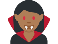 Woman Vampire Medium Dark Skin Tone