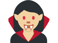 Woman Vampire Medium Light Skin Tone
