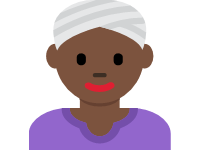 Woman Wearing Turban Dark Skin Tone