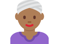 Woman Wearing Turban Medium Dark Skin Tone 