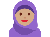 Woman With Headscarf Medium Skin Tone