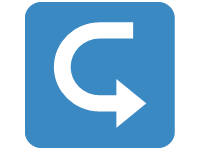 Left Arrow Curving Right