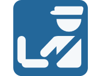 Officer inspecting luggage