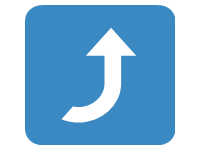 Right Arrow Curving up