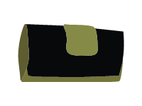 Black Green Clutch