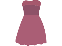 Purple Strapless Dress