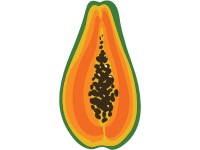Papaya Sliced