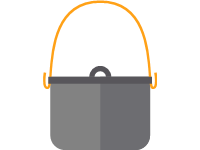Outdoor cooking pot