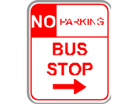 No Parking Bus Stop