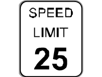 US Speed Limit 25