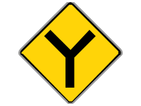 Y Intersection Ahead